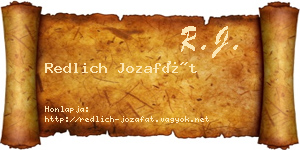 Redlich Jozafát névjegykártya